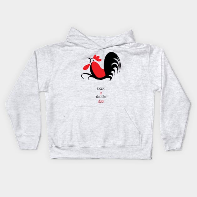 Vintage Handicraft Chicken Symbol Kids Hoodie by KewaleeTee